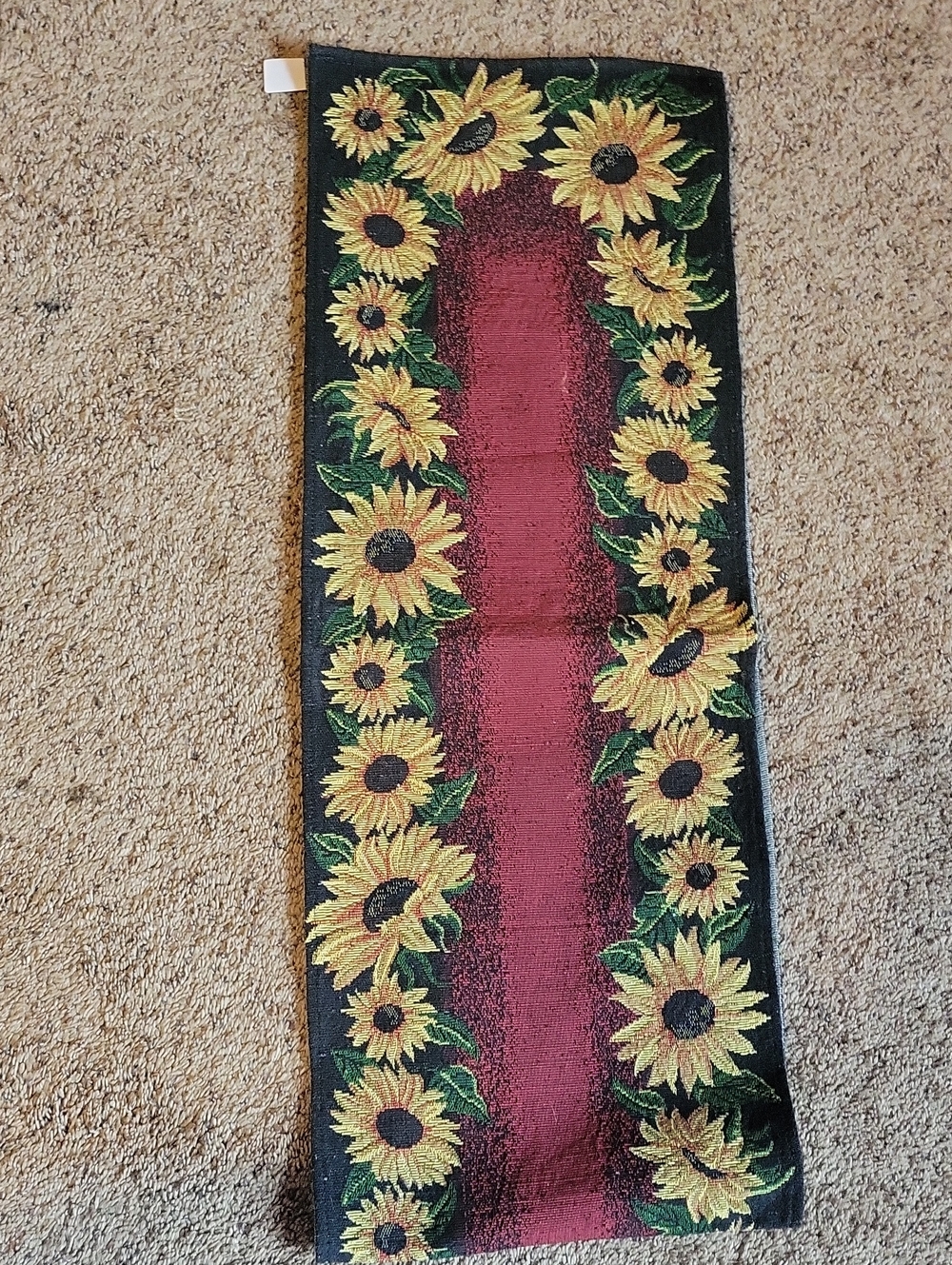 SunflowerTable  Runner - Yellow & Green Floral Design Sunflowers